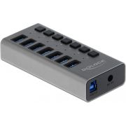 Delock 63669 Externe USB 5 Gbps hub met 7 poorten + switch