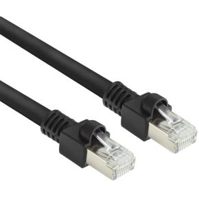 ACT Zwart 7 meter S/FTP CAT7 PUR flex patchkabel snagless met RJ45 connectoren (CAT6A compliant)