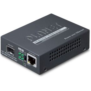 PLANET 802.3at PoE+ PD netwerk media converter 2000 Mbit/s Zwart