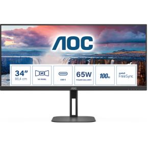 AOC Value-line U34V5C/BK 34" Wide Quad HD 100Hz USB-C VA monitor