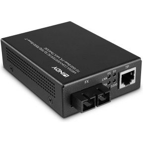 Lindy 25119 netwerk media converter 850 nm Multimode Zwart