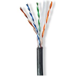 Nedis CCBG8590BK100S netwerkkabel Zwart 100 m Cat6 U/UTP (UTP)