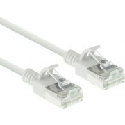 ACT Witte 2 meter LSZH U/FTP CAT6A datacenter slimline patchkabel snagless met RJ45 connectoren