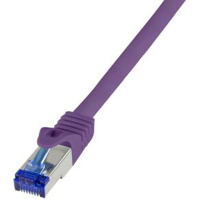 LogiLink C6A029S netwerkkabel Paars 0,5 m Cat6a S/FTP (S-STP)
