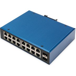 Digitus DN-651138 netwerk-switch Unmanaged Gigabit Ethernet (10/100/1000) Zwart, Blauw