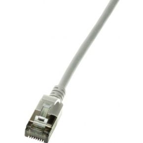 LogiLink Slim U/FTP netwerkkabel Grijs 0,5 m Cat6a U/FTP (STP)