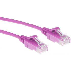 ACT CAT6 U/UTP SLIMLINE PK 0.15M 1 stk netwerkkabel Roze 0,15 m