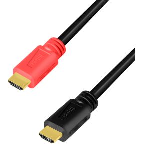 LogiLink CHV0100 HDMI kabel 10 m HDMI Type A (Standaard) Zwart, Rood