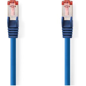 Nedis CAT6 Netwerkkabel - RJ45 Male - RJ45 Male - S/FTP - 0.25 m - Rond - LSZH - Blauw - Label