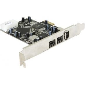 Delock 89153 PCI Express x1-kaart > 2 x externe FireWire B + 1 x externe FireWire A