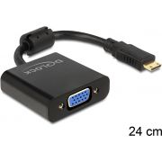 Delock 65514 Adapter HDMI-mini C male > VGA female zwart
