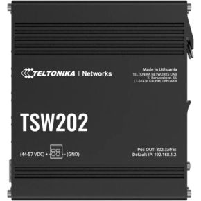 Teltonika TSW202 Managed L2 Gigabit Ethernet (10/100/1000) Power over Ethernet (PoE) Aluminium, Blau