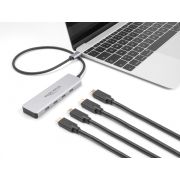 Delock 64231 USB 10 Gbps USB Type-C Hub met 4 x USB Type-C female met 35cm aansluitkabel