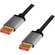 LogiLink-CDA0104-DisplayPort-kabel-1-m-Zwart-Grijs