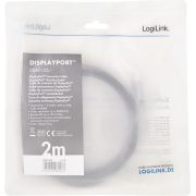 LogiLink-CDA0105-DisplayPort-kabel-2-m-Zwart-Grijs