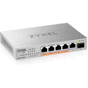Zyxel XMG-105HP Unmanaged 2.5G Ethernet (100/1000/2500) Power over Ethernet (PoE) Zilver