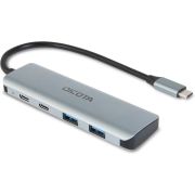 DICOTA-D32061-interface-hub-USB-Type-C-10000-Mbit-s-Zilver