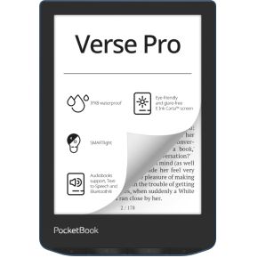 PocketBook Verse Pro e-book reader Touchscreen 16 GB Wifi Zwart, Blauw