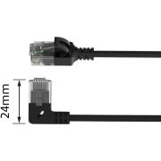 ACT-Zwarte-0-5-meter-U-UTP-CAT6A-LSZH-slimline-patchkabel-met-RJ45-connectoren-recht-naar-90-deg-haak