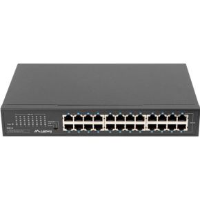 Lanberg RSGE-24 netwerk- Unmanaged Gigabit Ethernet (10/100/1000) 1U Zwart netwerk switch