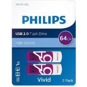 Philips FM64FD05D USB flash drive 64 GB USB Type-A 2.0 Paars, Wit