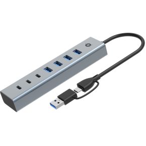 Conceptronic HUBBIES20G interface hub USB 3.2 Gen 1 (3.1 Gen 1) Type-C 5000 Mbit/s Grijs