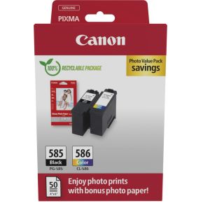 Canon PG-585/CL-586 PVP inktcartridge 2 stuk(s) Origineel Zwart, Cyaan, Magenta, Geel