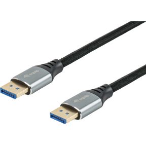 Equip 119282 DisplayPort kabel 2 m Zilver, Zwart