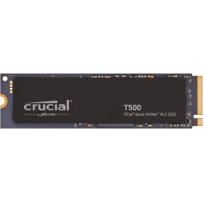 Crucial T500 (zonder heatsink) 4TB - M.2 2280 - PCI Express 4.0 x4 - 4 TB - NVMe 2.0 - 3d v-nand (TLC) - 2.4 PB - zwart