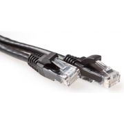 ACT Zwarte 3 meter U/UTP CAT6A patchkabel snagless met RJ45 connectoren