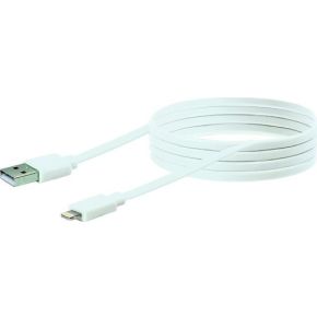 Schwaiger LKF200L532 2m USB A Lightning Wit USB-kabel