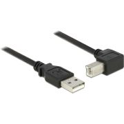 Delock 84809 Kabel USB 2.0 Type-A male > USB 2.0 Type-B male haaks 0,5 m zwart