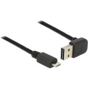 Delock 83535 Kabel EASY-USB 2.0 Type-A male haaks omhoog/omlaag > USB 2.0 Type Micro-B male 1 m