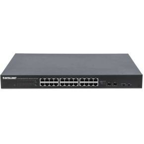 Intellinet 561143 Unmanaged L2 Gigabit Ethernet (10/100/1000) Power over Ethernet (PoE) 1U Zwart net