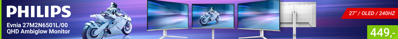 Philips Evnia 27M2N6501L/00 27" Quad HD 240Hz OLED Ambiglow monitor
