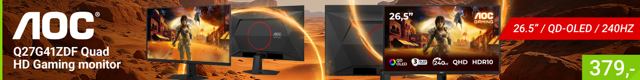 AOC Q27G41ZDF 27" Quad HD 240Hz OLED monitor